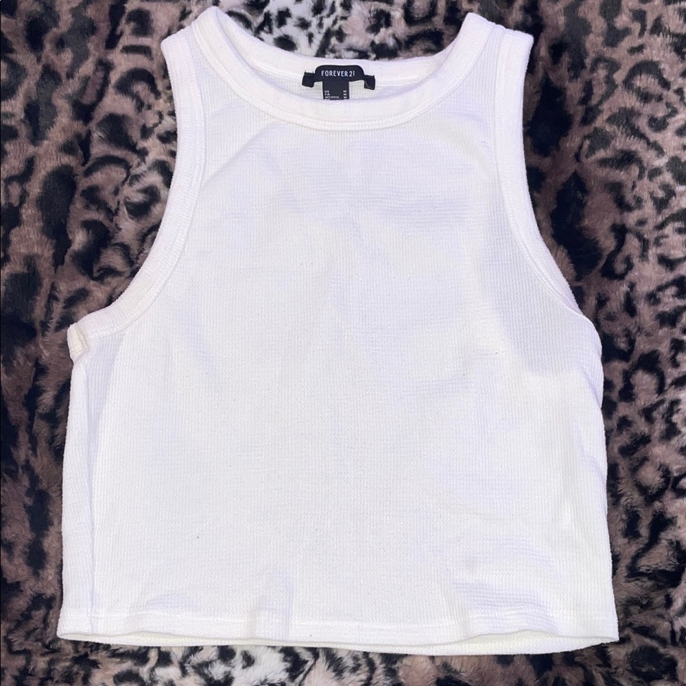Forever 21 White Sleeveless Top Size M